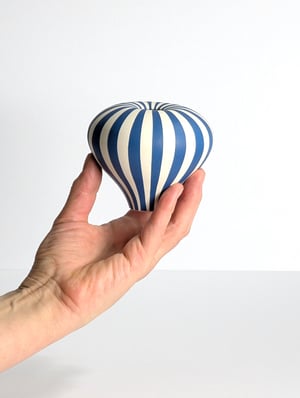 Image of Mini Blue & White Humbug Vessel