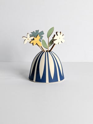 Image of Small Blue & White Bud Vase