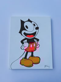 Image 1 of cat & mouse (original painting)