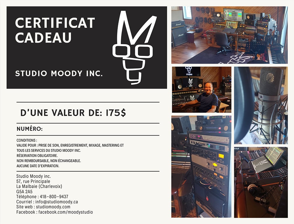 Image of Certificats cadeau 175$