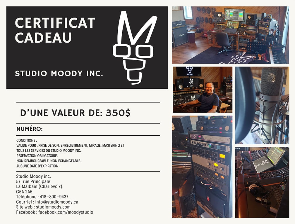 Image of Certificats cadeau  350$