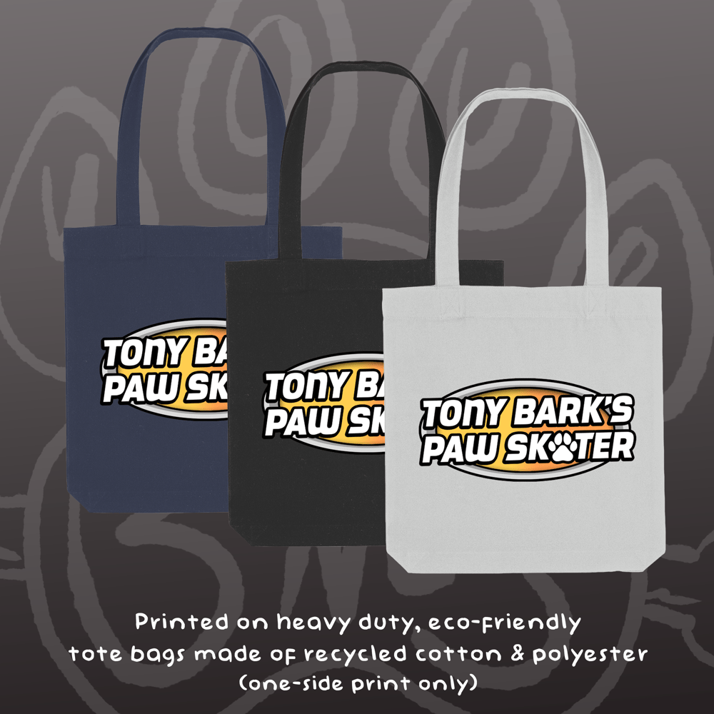 Image of TONY BARK'S PAW SKATER - Tote Bag