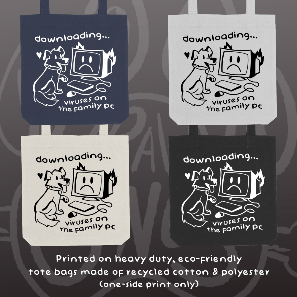 Image of DOWNLOADING VIRUSES - Tote Bag