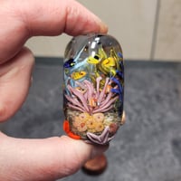 Image 2 of  XL. Tropical Coral Reef Aquarium #2 - Flameworked Glass Sculpture Bead