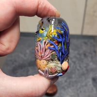 Image 3 of  XL. Tropical Coral Reef Aquarium #2 - Flameworked Glass Sculpture Bead