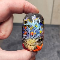 Image 8 of  XL. Tropical Coral Reef Aquarium #2 - Flameworked Glass Sculpture Bead
