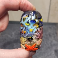 Image 9 of  XL. Tropical Coral Reef Aquarium #2 - Flameworked Glass Sculpture Bead