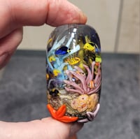 Image 10 of  XL. Tropical Coral Reef Aquarium #2 - Flameworked Glass Sculpture Bead
