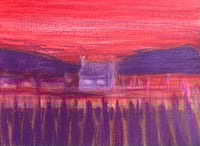 Memories of that house - study - aquarelle waxpastell on paper, 18x24 cm