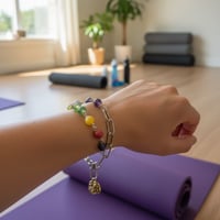 Image 4 of Soda POP Tutti Frutti Bracelet: Multi-Gemstone Paper Clip Chain | Rhodochrosite, Lapis & More