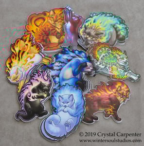 Image of Nebula Cats - Vinyl Stickers