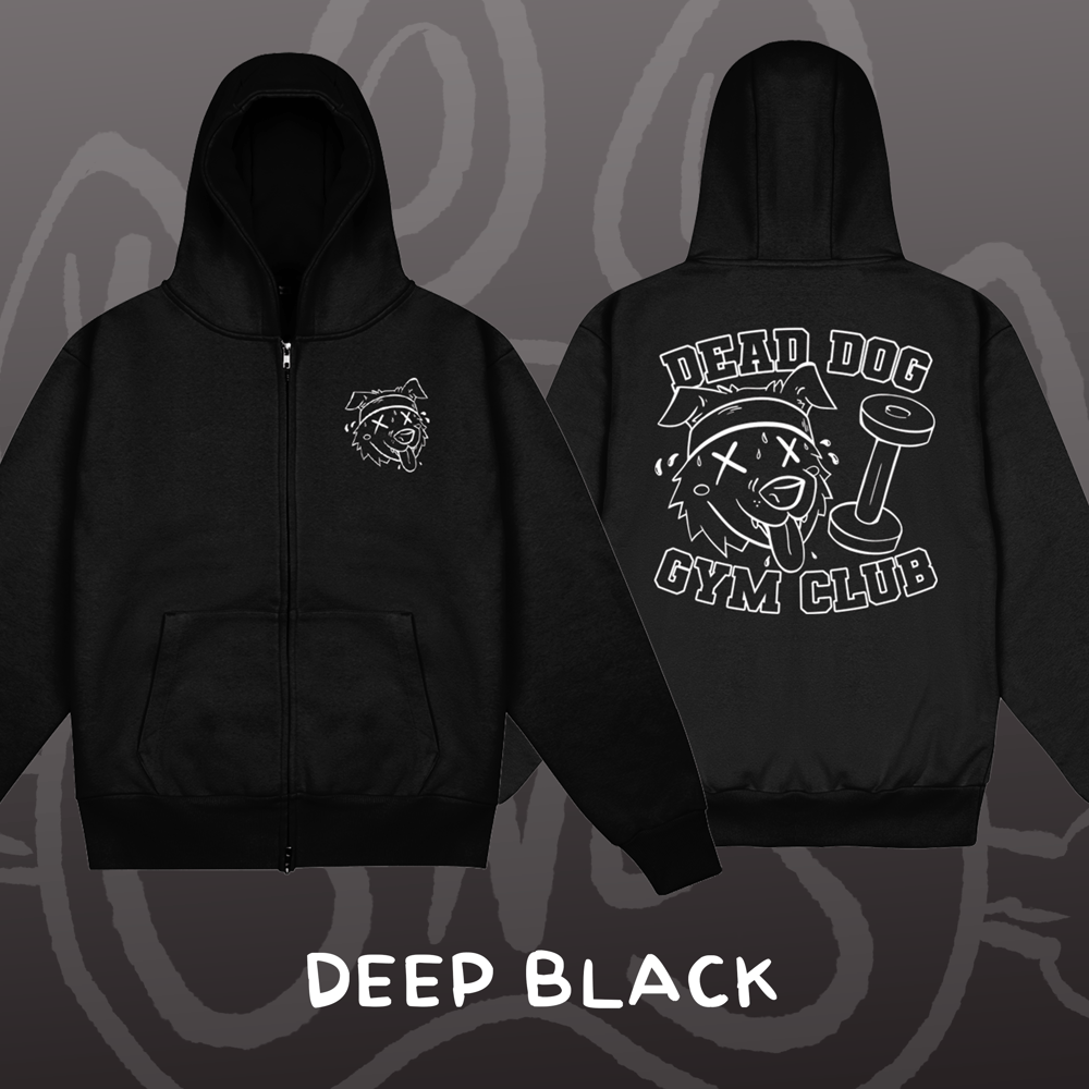 Image of DEAD DOG GYM CLUB - Heavyweight Zip-up Hoodie