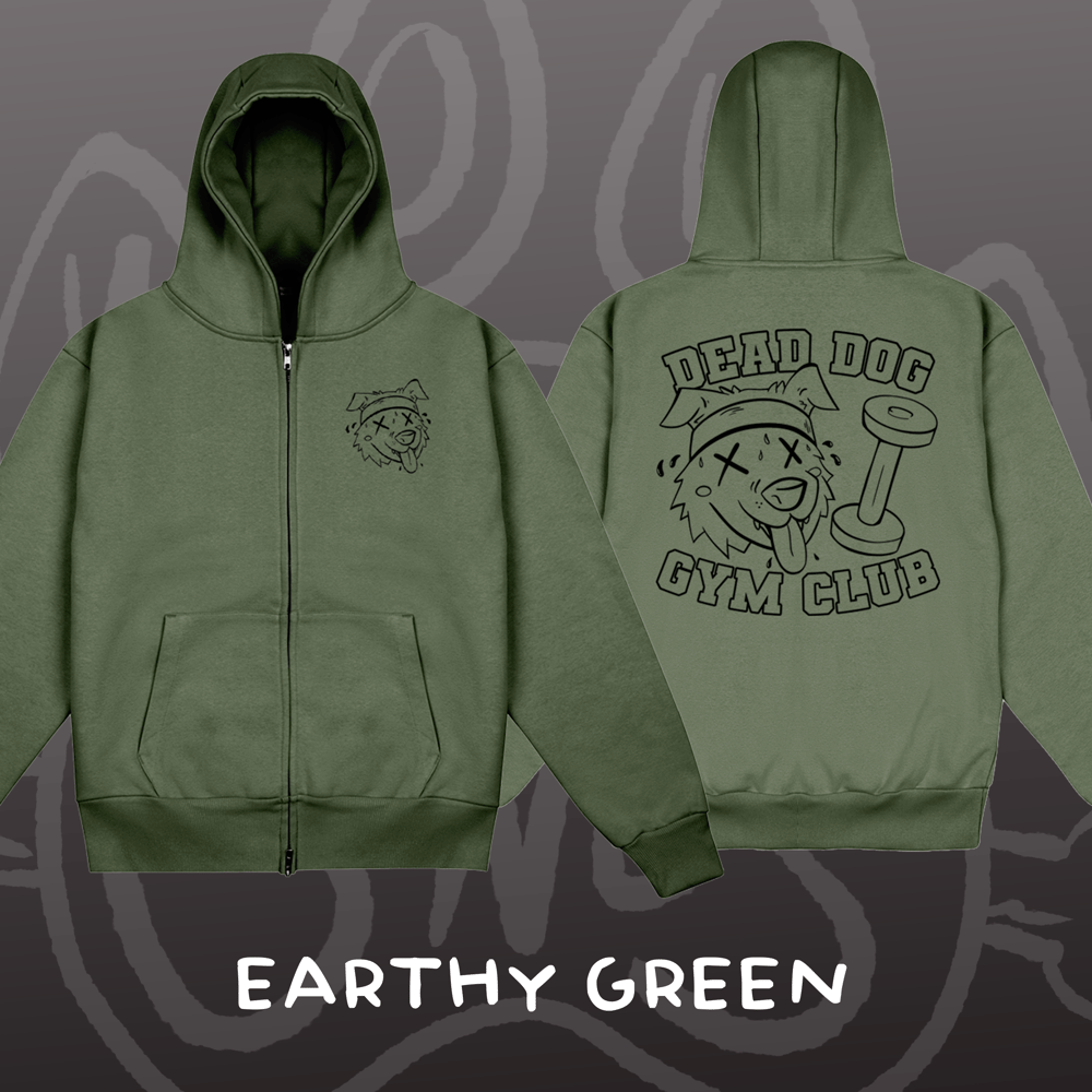 Image of DEAD DOG GYM CLUB - Heavyweight Zip-up Hoodie