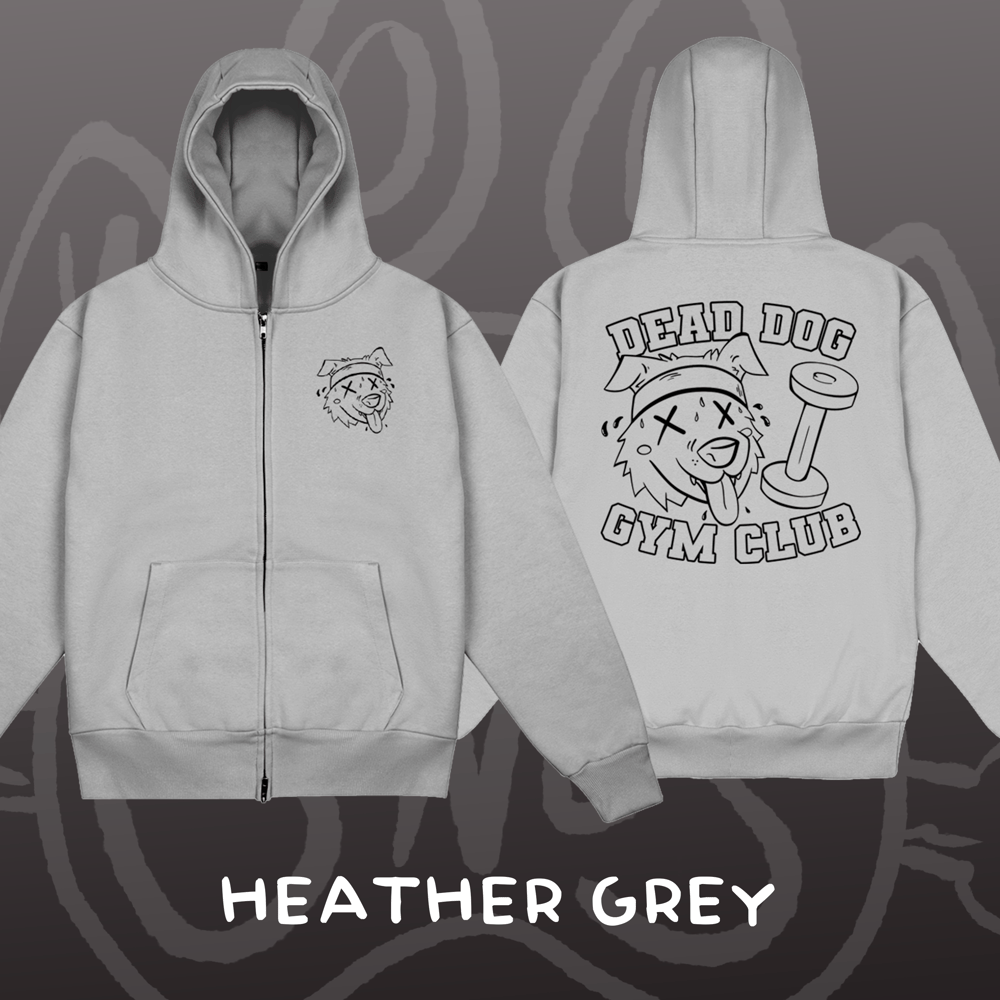 Image of DEAD DOG GYM CLUB - Heavyweight Zip-up Hoodie