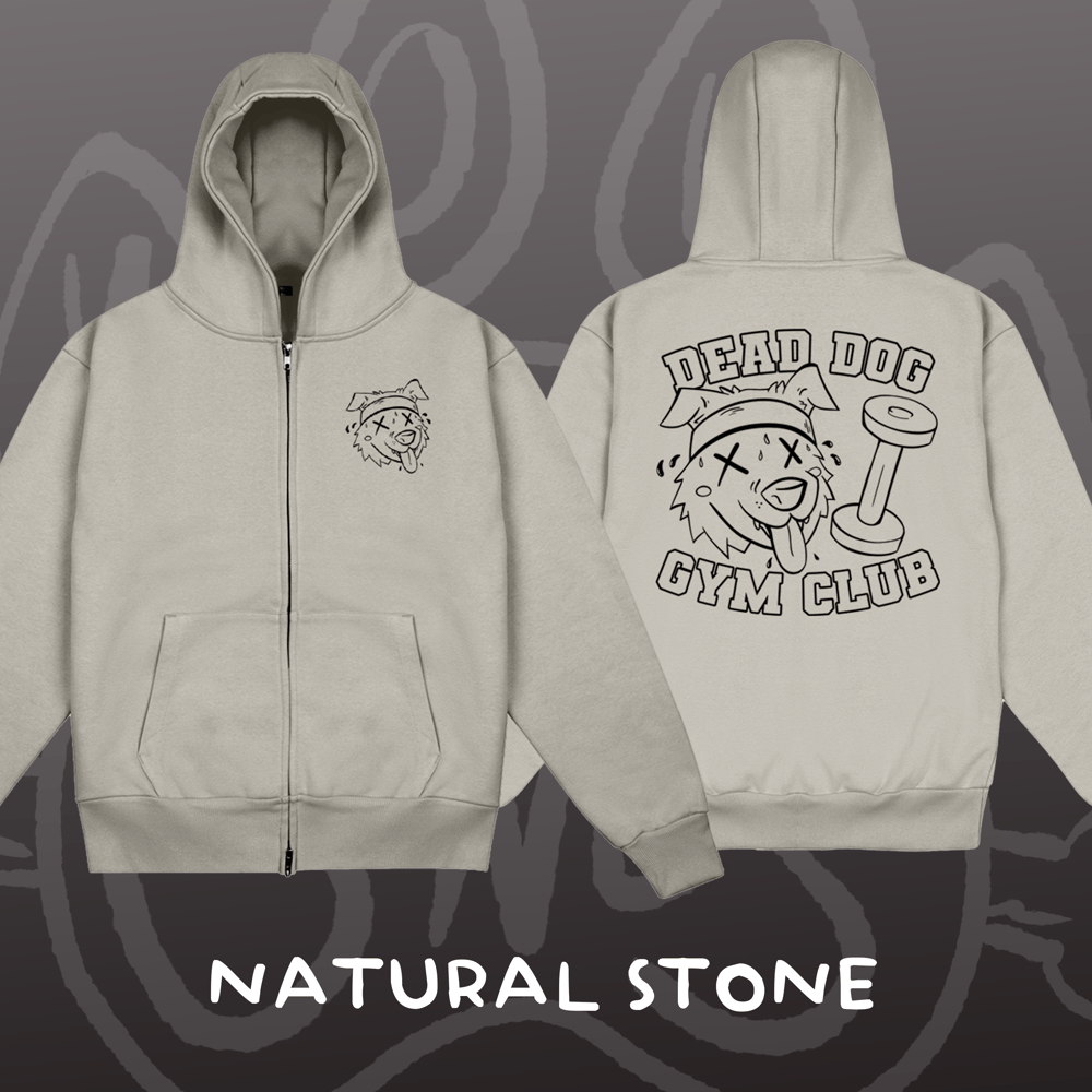 Image of DEAD DOG GYM CLUB - Heavyweight Zip-up Hoodie
