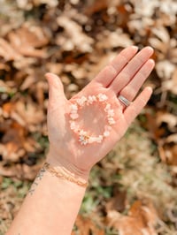 Rose Quartz Gold Plated Rhinestone Bow