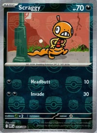 Scraggy (Master Ball Pattern) - SV: White Flare- Near Mint