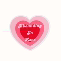 Radiating heart sticker