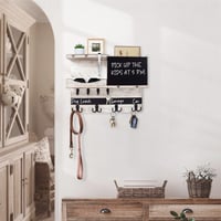 Key Holder for Wall Mount, Farmhouse Mail and Key Holder for Wall Hanger with ‌Various‌ Hooks