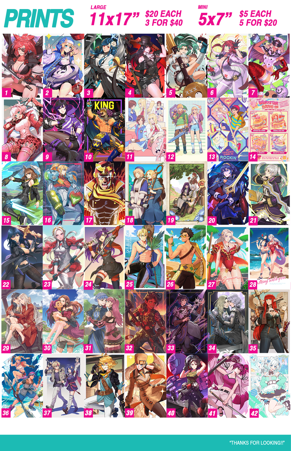 Assorted 5x7" Prints