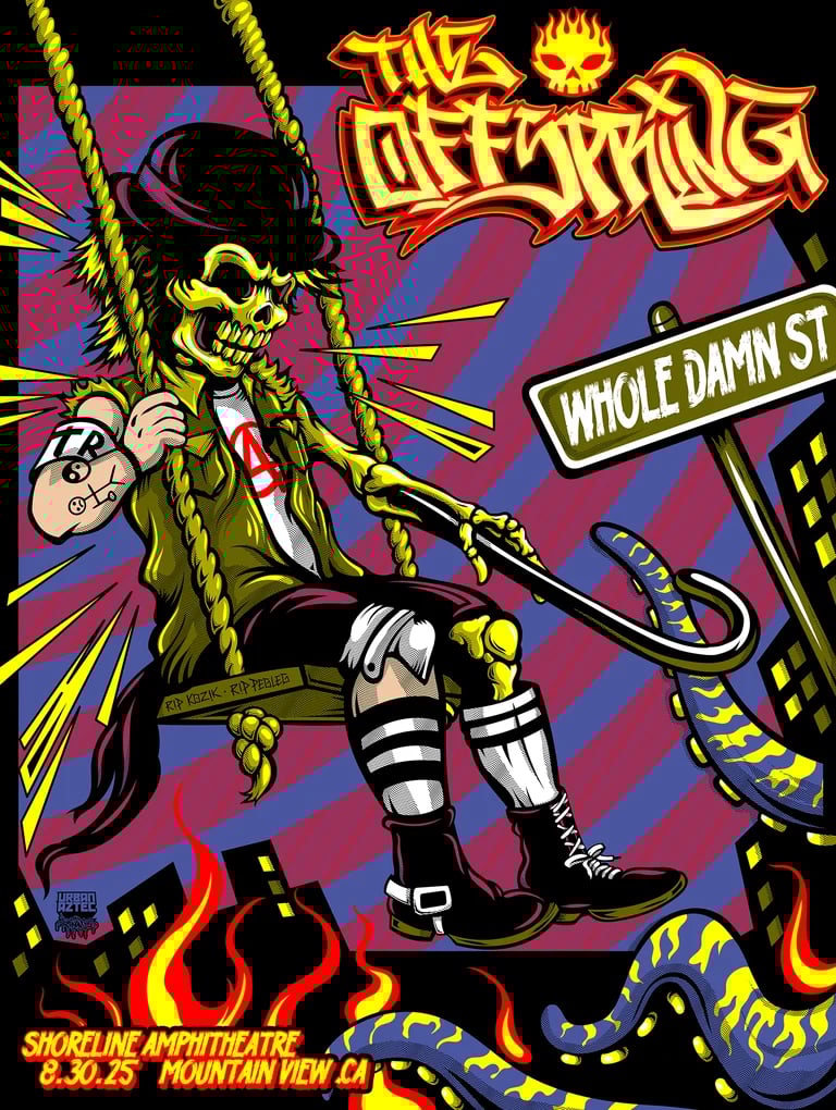 Hernandez — The Offspring - Concert Poster - Mountain View, CA 8/30/25