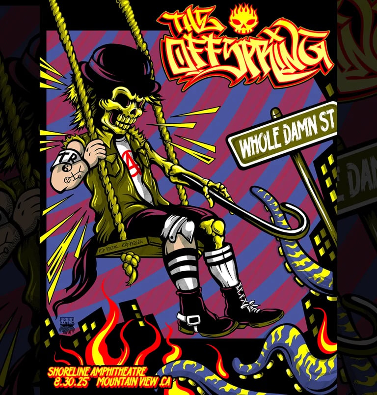 Hernandez — The Offspring - Concert Poster - Mountain View, CA 8/30/25