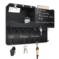 HEKOOLA Mail Organizer Wall Mount，Key Holder Mail and Key Organizer for Wall with Shelf