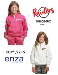 Enza®  Youth Boxy Half Zip Fleece