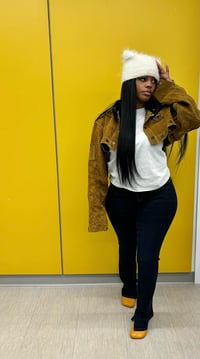 Image 2 of Suede crop jacket•  Restock the week of 12/10