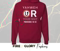 Image 5 of Yahweh Or Your Way - Custom Hoodie | FaithWear Christian Apparel