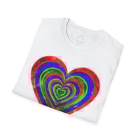Image 4 of Psychedelic Rainbow Heart T-Shirt