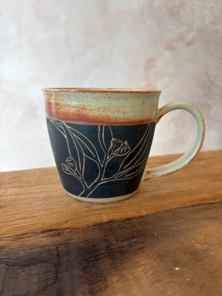 Image of Carved Botanical Mug 1