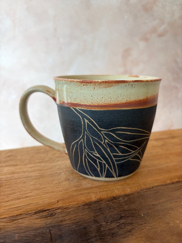 Image of Carved Botanical Mug 1