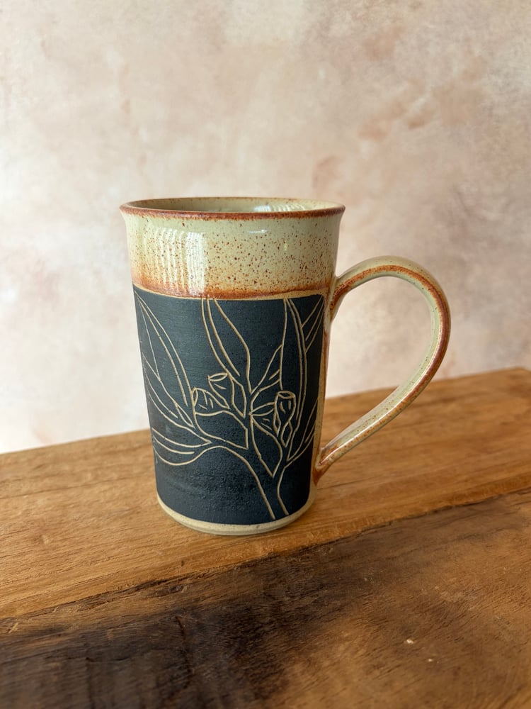 Image of Carved Botanical Mug 2