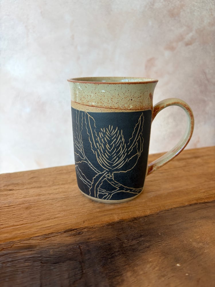 Image of Carved Botanical Mug 3