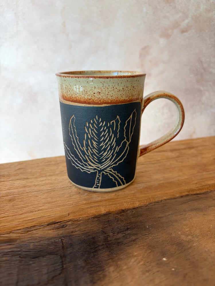 Image of Carved Botanical Mug 4