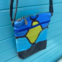 Image 2 of Lemon Sky Handmade Crossbody Bag Upcycled Vintage Fabrics & Denim