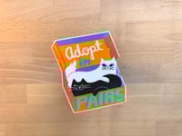 Adopt in Pairs Cat Sticker