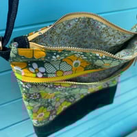 Image 3 of Meadow & Midnight Handmade Crossbody Bag Upcycled Vintage Fabrics & Denim