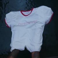 Image 3 of Ringer tee girls white