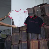 Image 2 of Ringer tee mens white