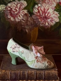 Chaussure soie XVIII ème 