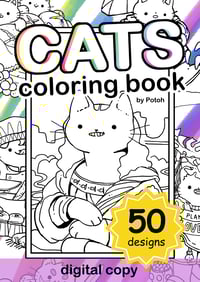 Image 1 of CATS Colouring Book - Digital Download