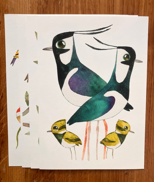 Image of Flock of Bird Family Prints 