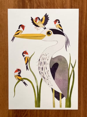Image of Flock of Bird Family Prints 