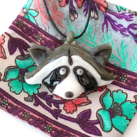 Image 2 of Raccoon Glass Pendant