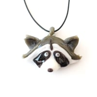 Image 1 of Raccoon Glass Pendant
