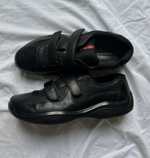 Prada Velcro America Cups Black Sneakers - Size  8,5
