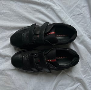 Prada Velcro America Cups Black Sneakers - Size  8,5