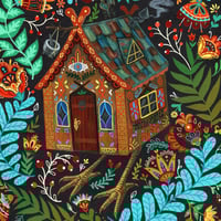 Image 3 of Baba Yaga in bronze frame